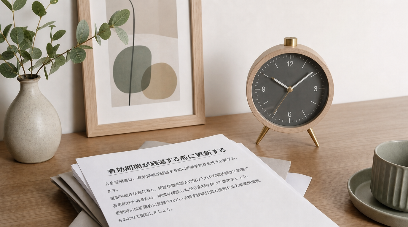 特定技能協議会 更新手続き