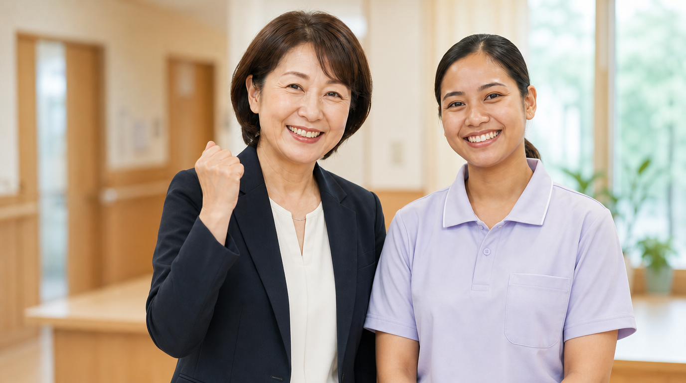 特定技能の女性と女性施設長