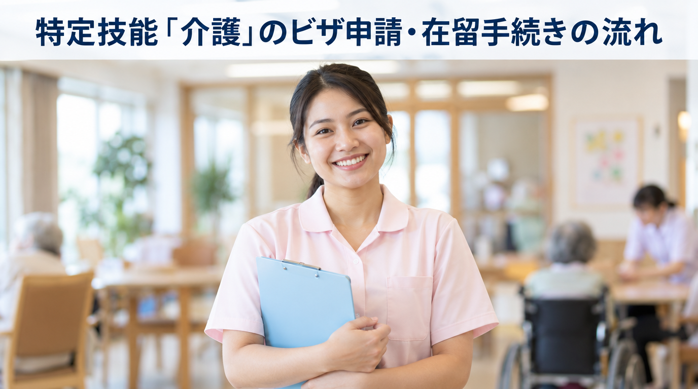 特定技能「介護」のビザ申請・在留手続きの流れ