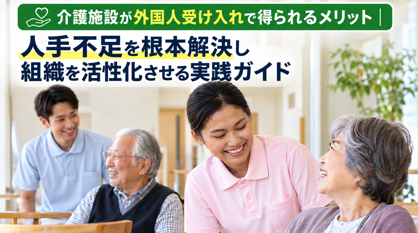 介護施設が外国人受け入れで得られるメリット｜人手不足を根本解決し組織を活性化させる実践ガイド