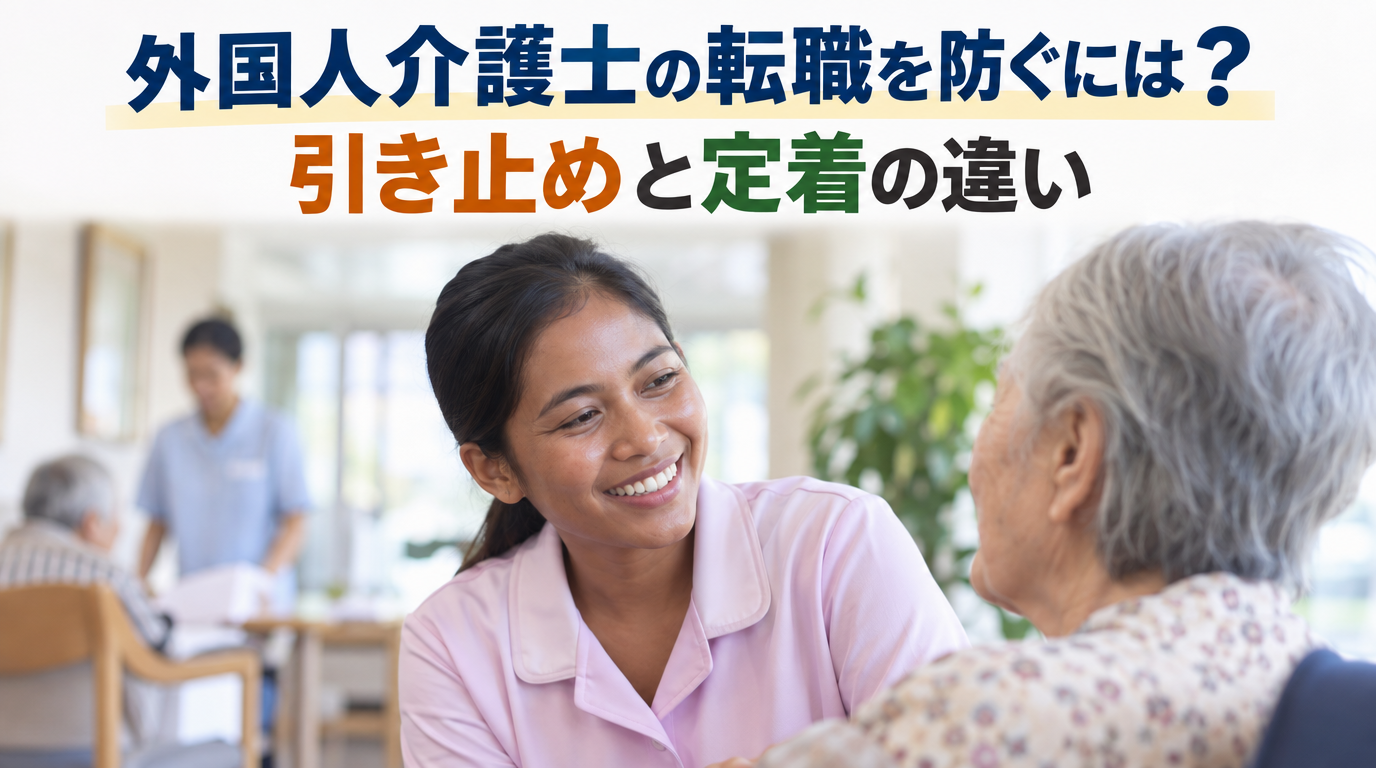 外国人介護士の転職を防ぐには？引き止めと定着の違い